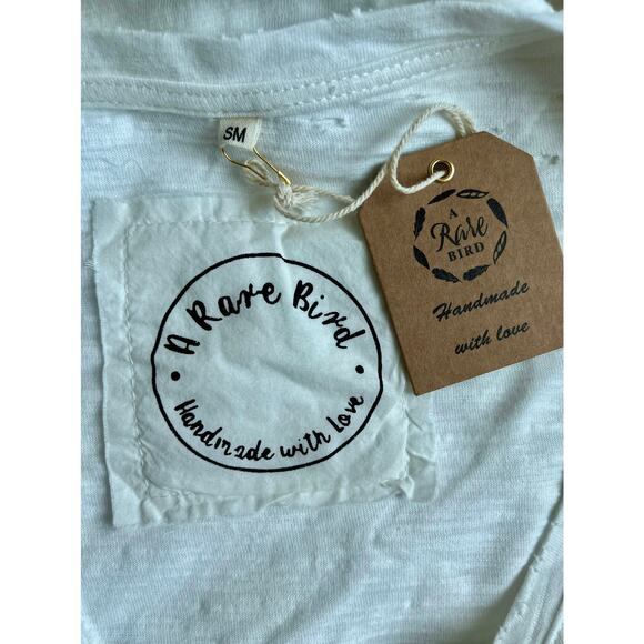 A Rare Bird Tattered T-Shirt Happy Thoughts Size S/M - Picture 3 of 4